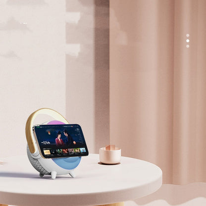 All-in-one wireless charger and Bluetooth speaker, perfect for outdoor adventures