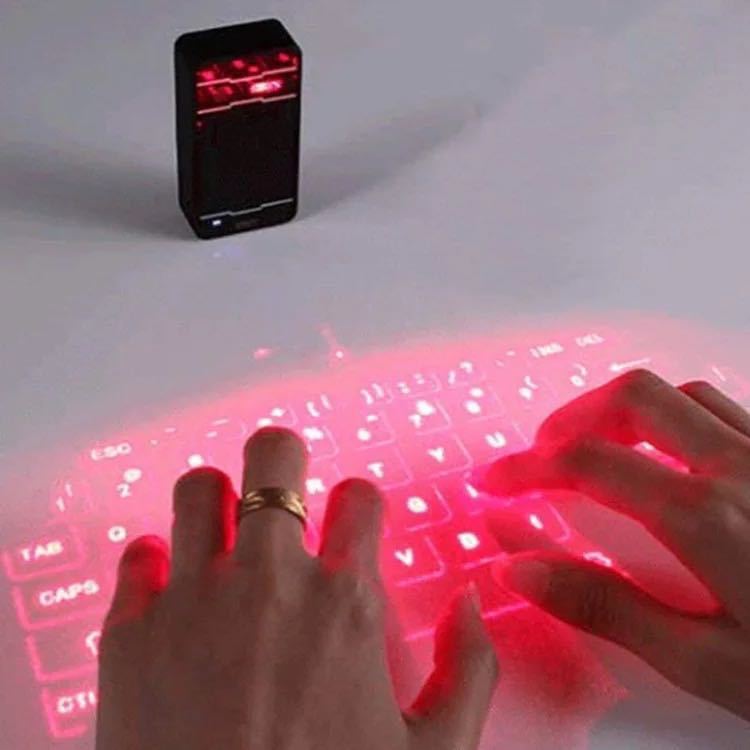 Laser virtual projection keyboard with Bluetooth wireless connectivity