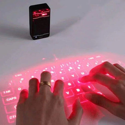 Laser virtual projection keyboard with Bluetooth wireless connectivity
