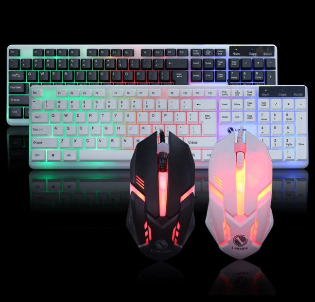 RGB backlit gaming keyboard and mouse combo for PC and laptop