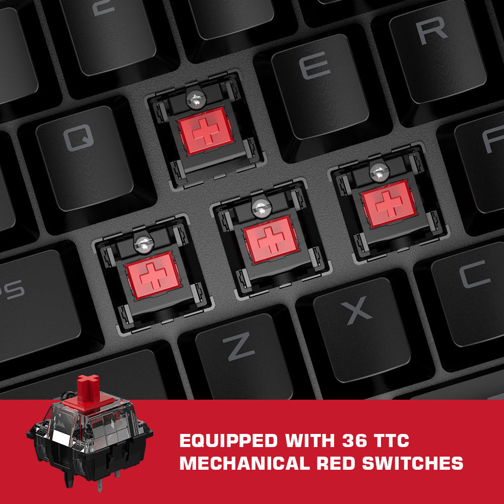 Mechanical keyboard with responsive mouse for fast performance