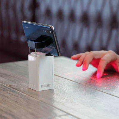 Smart virtual keyboard with LED laser projection and touch-sensitive surface