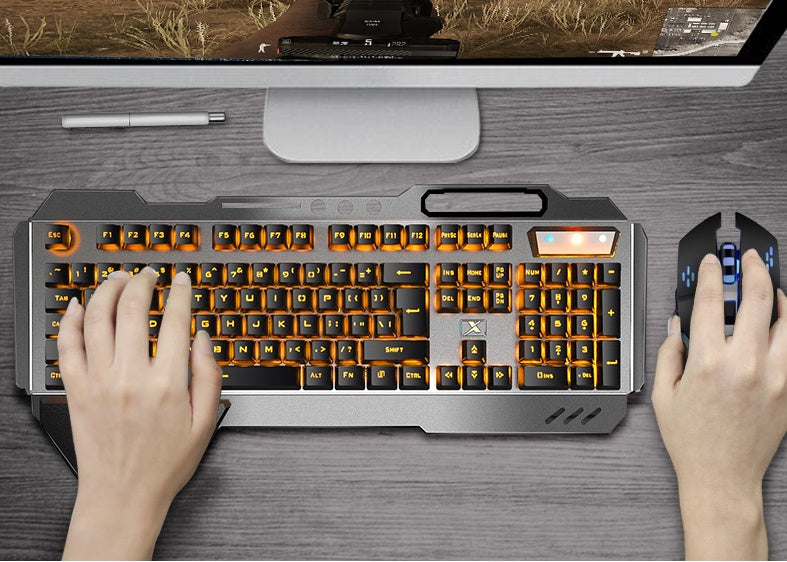 Slim wireless keyboard and ergonomic mouse set for office use