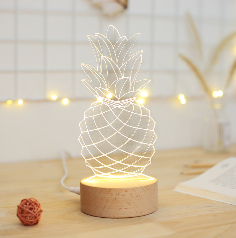 Stylish gold pineapple lamp with soft glow perfect for nightstand lighting