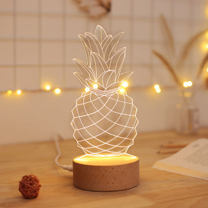 Fun and functional pineapple-shaped lamp with sturdy base and elegant design