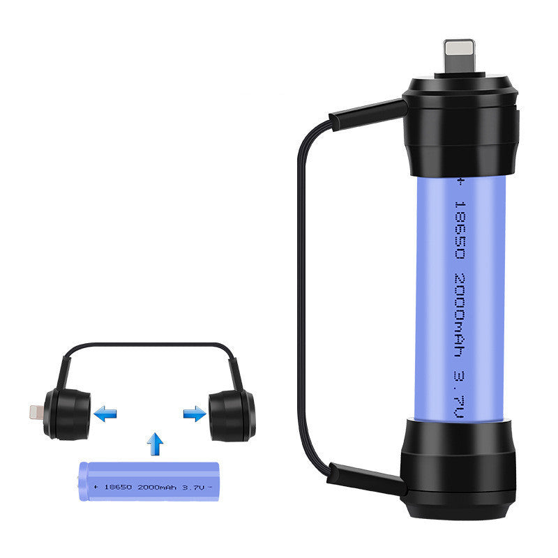 Keychain-sized portable charger for phones, offering fast and efficient charging