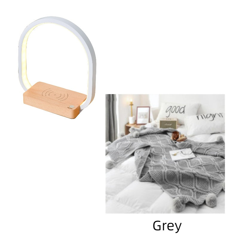 Smart multifunctional lamp with touch control, dimmable light, and phone holder