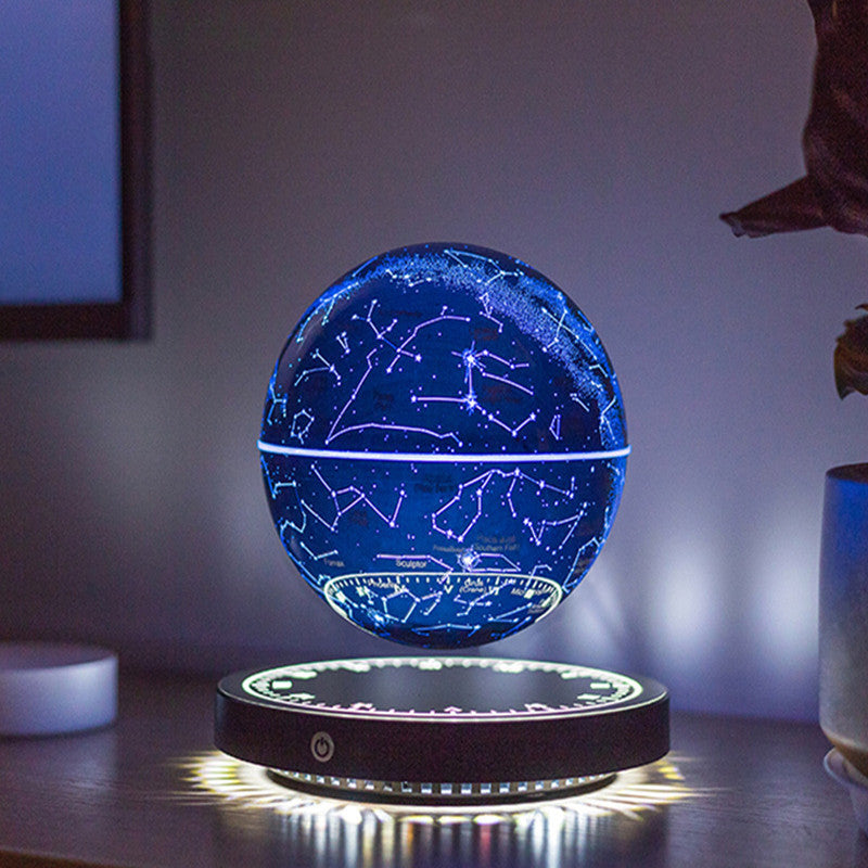 Modern maglev moon lamp with 3D printed lunar texture and special light effect